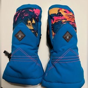 Kids Spyder Ski Mittens/Gloves. Size 4Y-5Y